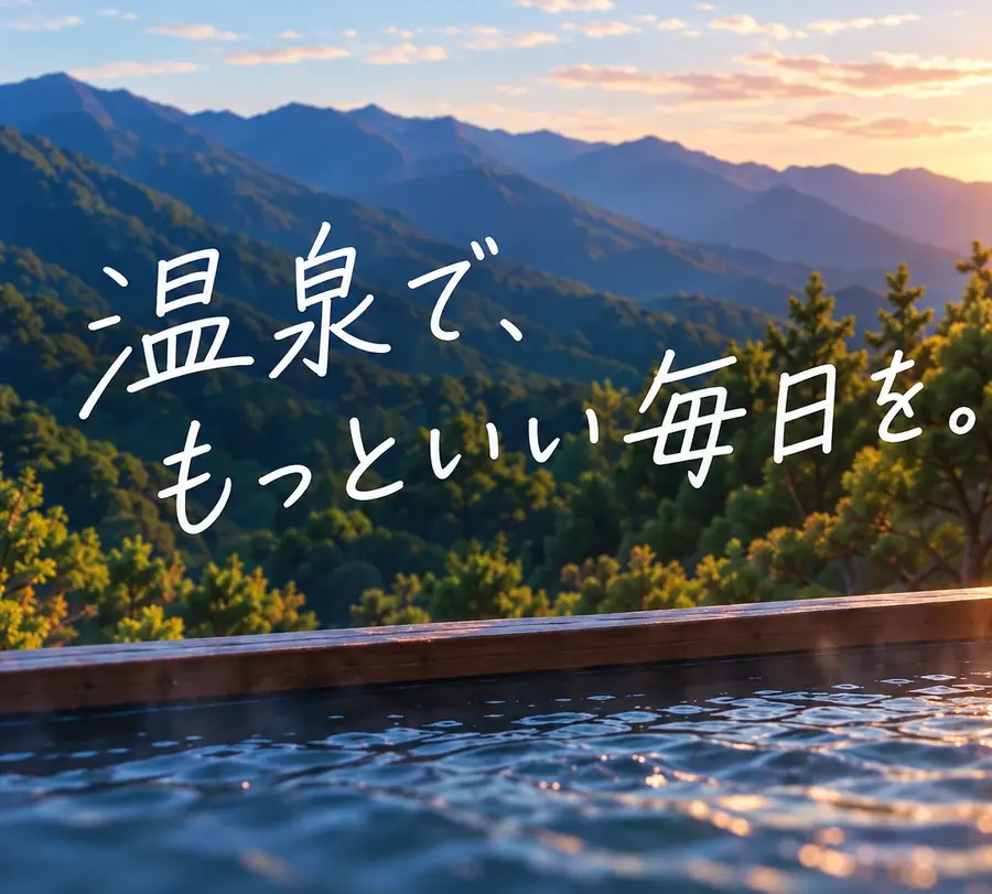 温泉で、もっといい毎日を。見つかる、お気に入りの温泉。